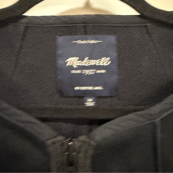 Madewell 1937 Ten Collarless Zip-Up Sweatshirt Jacket M - Picture 3 of 6